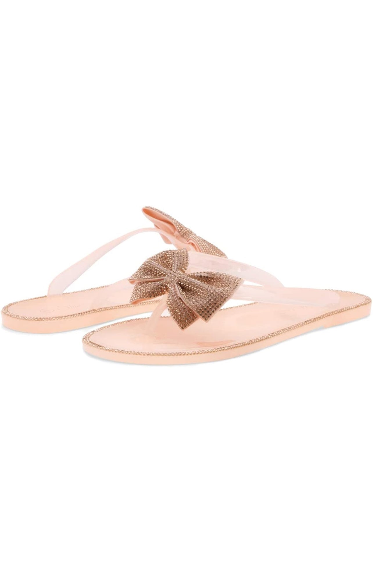Jelly Bow Sandals Champagne