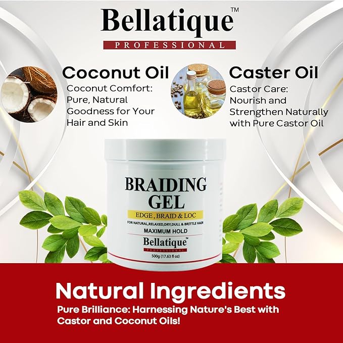 Bellatique Edge, Braid, & Loc Maximum Hold Edge Control & Braiding Gel