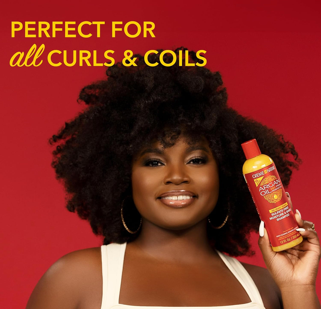 Creme of Nature Argan Oil Shampoo, Moisture & Shine Shampoo, Sulfate Free Hair Care Formula, Nourishes, Hydrates, Detangles