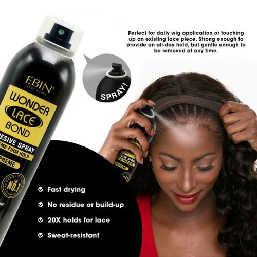 Ebin New York Wonder Lace Bond Adhesive Spray Extreme Firm Hold (SENSI –  Superstar Hair & Wigs