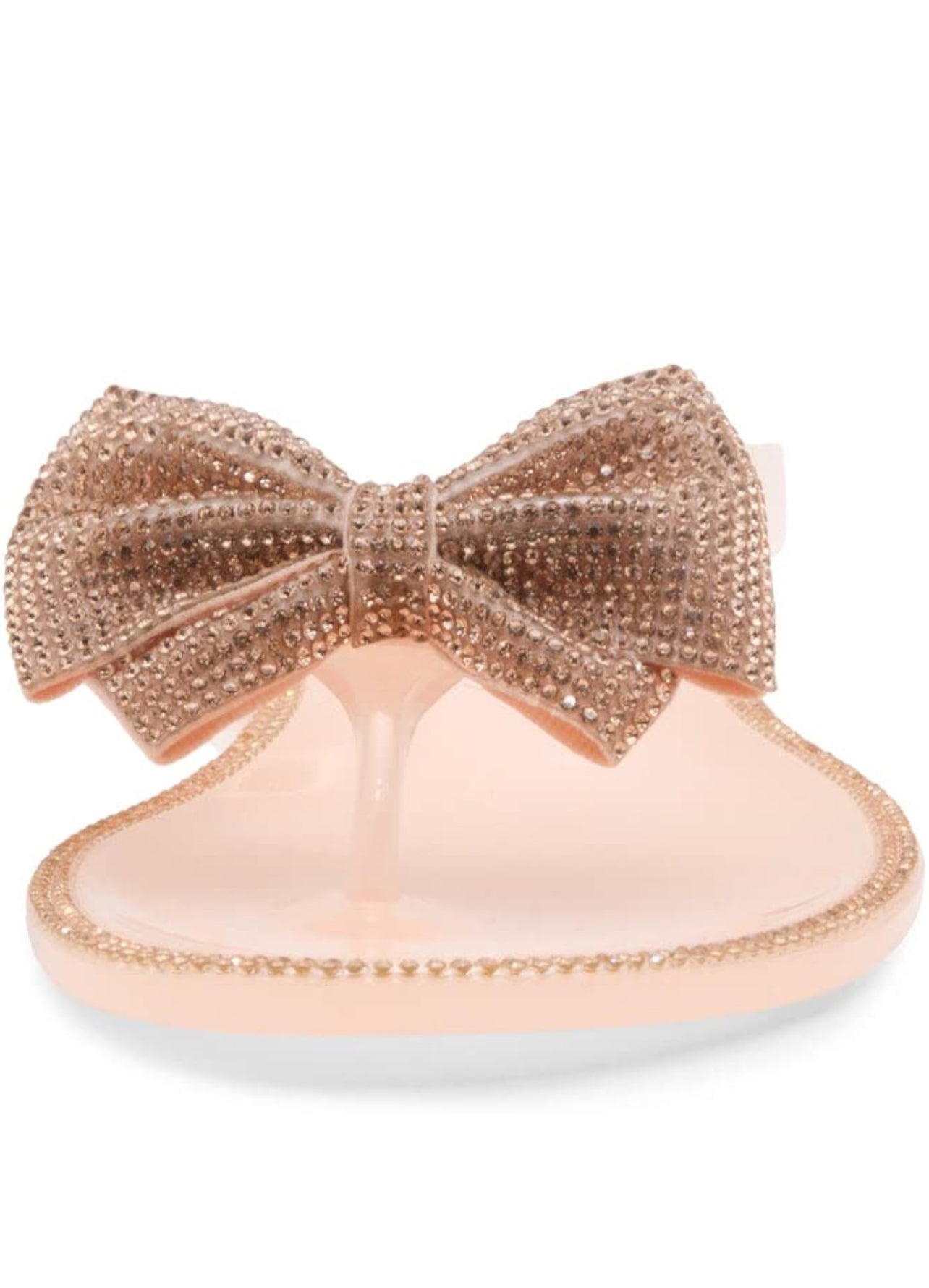 Jelly Bow Sandals Champagne
