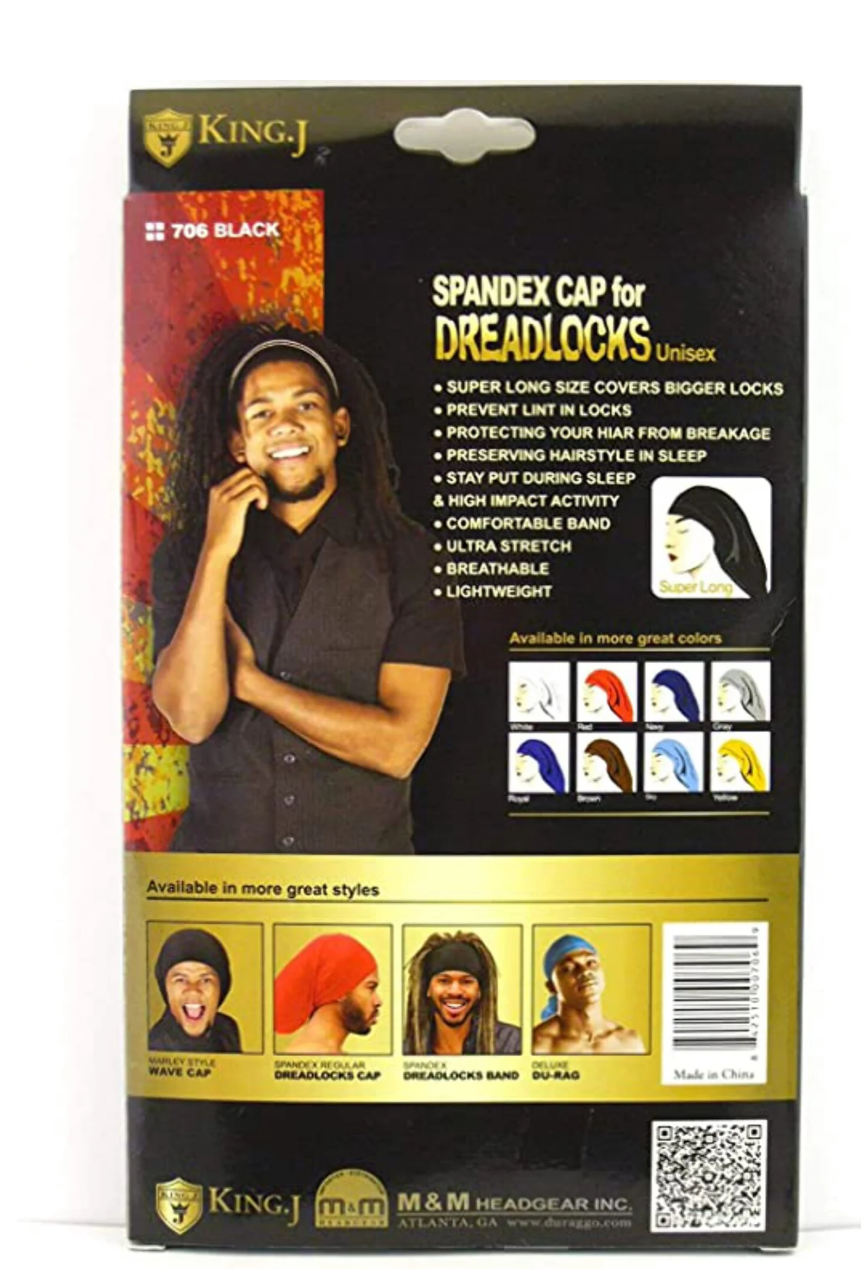 Super Long Unisex Adult Spandex Dreadlock Hat Cap