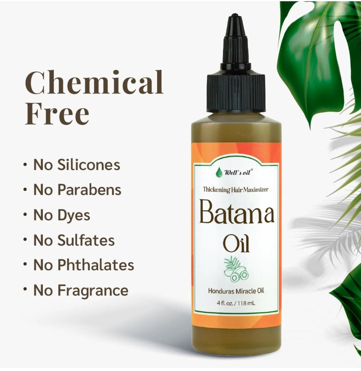 Well’s Oil Batana Oil - 100% Natural & Unrefined | Strengthens, Prevents Hair Loss & Promotes Hair Growth and Thickness | Dr. Sebi Approved | Sourced from Honduras
