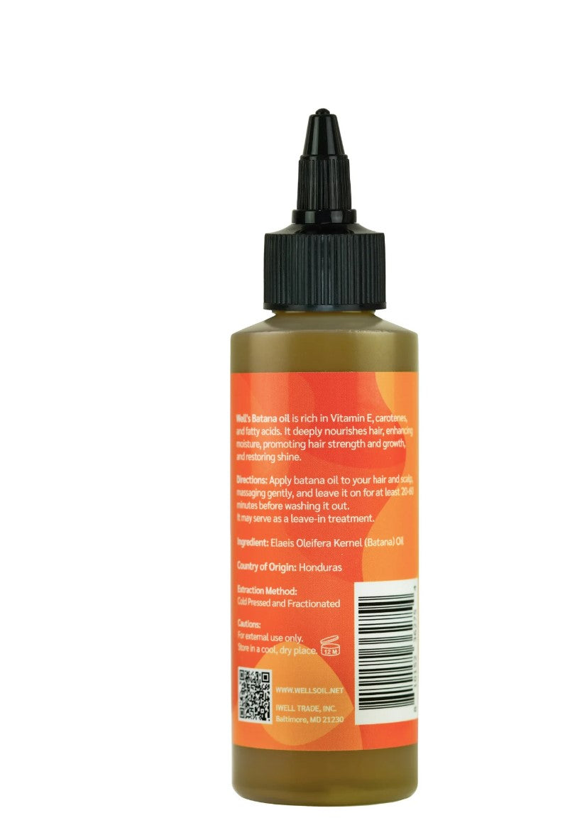 Well’s Oil Batana Oil - 100% Natural & Unrefined | Strengthens, Prevents Hair Loss & Promotes Hair Growth and Thickness | Dr. Sebi Approved | Sourced from Honduras