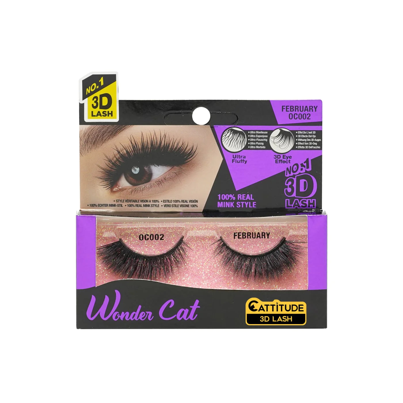 EBIN Cattitude 3D Lashes Faux Mink Monthly