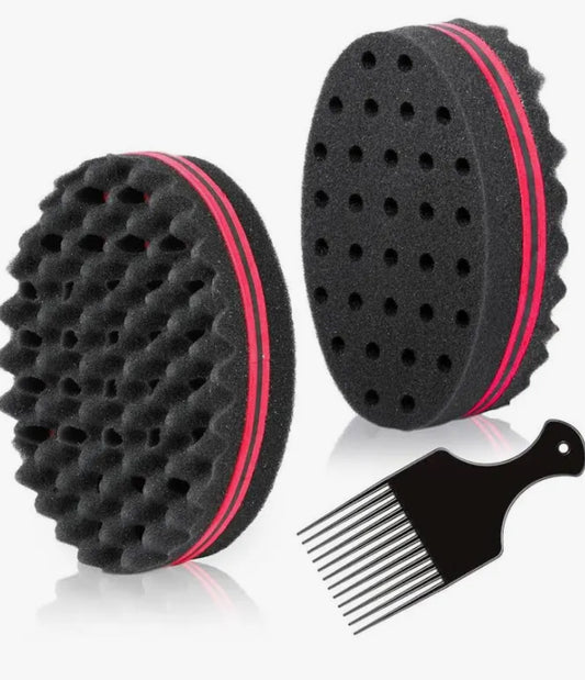 Magic Twist Hair Sponge, Barber Hair Brush Sponge, Styling Tool for Afro Curl