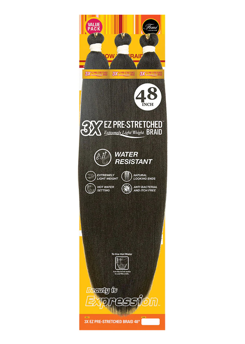 FEMI 3X PRESTRETCHED EXPRESSION BRAID 48 "