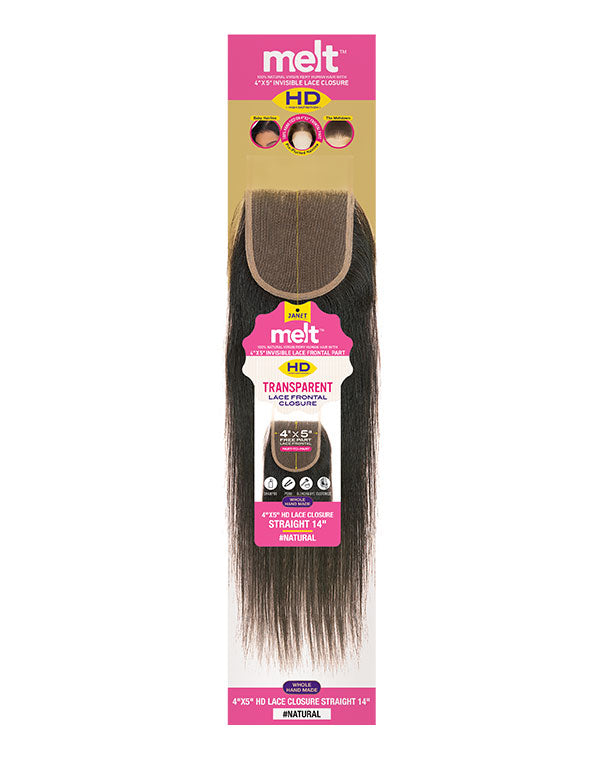 Janet Melt HD Invisible Lace Closure- Straight 4x5