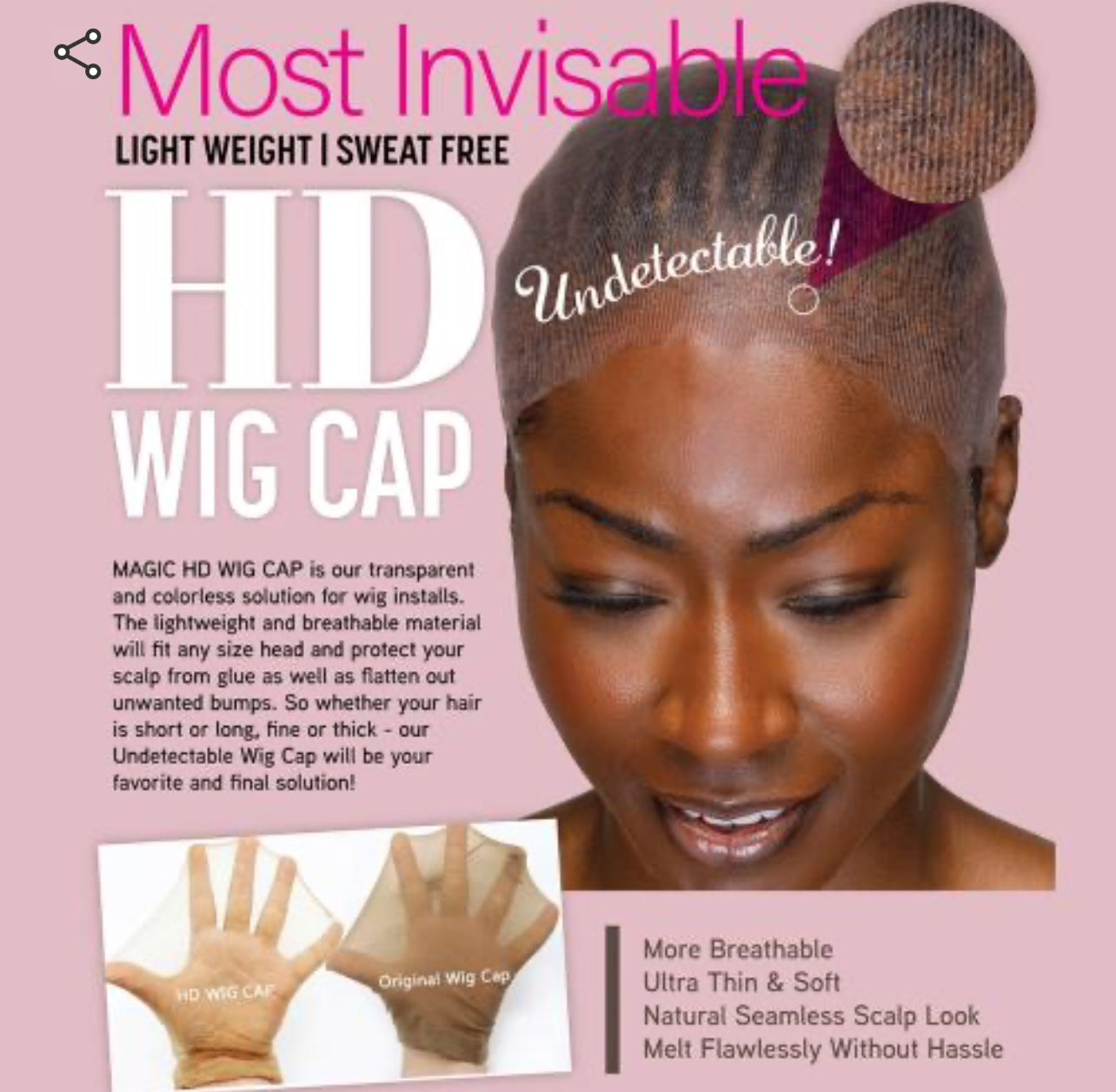 HD Wig Cap 2 pcs