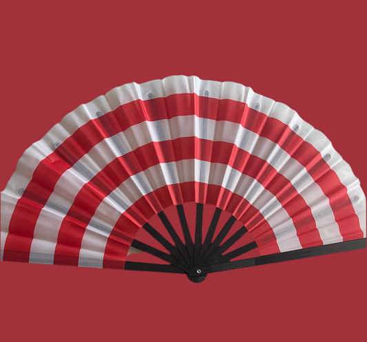 RED & WHITE FOLDING CLANK FAN
