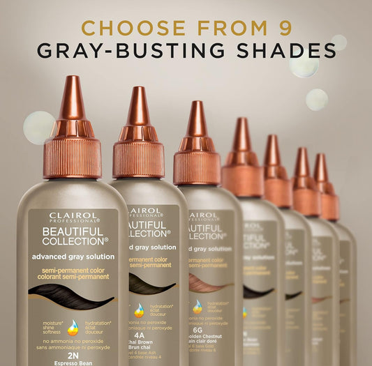 Clairol Professional Beautiful Advanced Gray Solutions, Semi-Permanent Hair Color for Gray Coverage