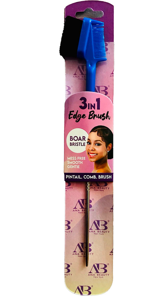 AB 3 in 1 Edge Brush w/ Metal Pin Heat Resistant