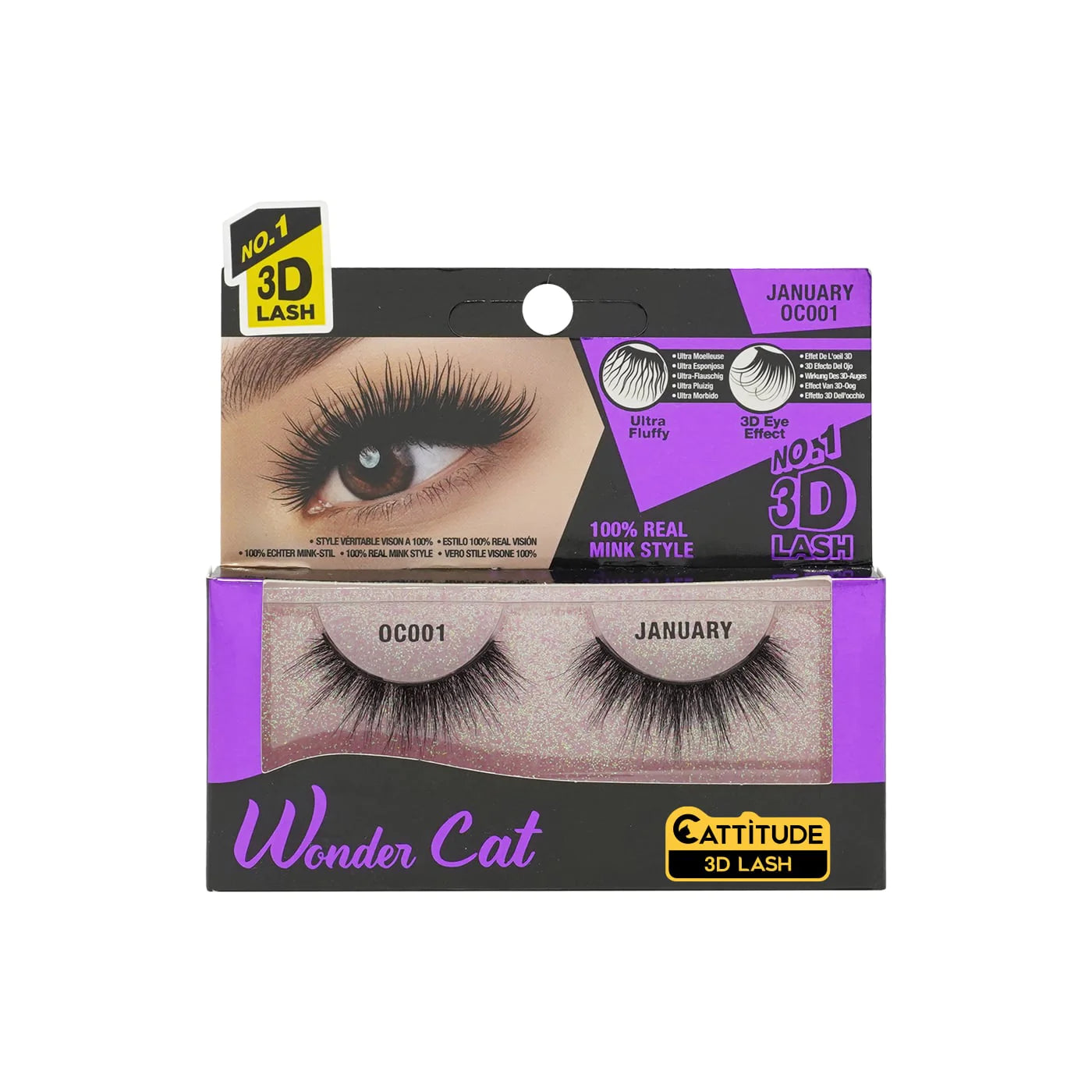 EBIN Cattitude 3D Lashes Faux Mink Monthly
