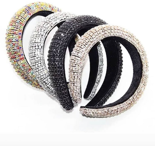 Bejeweled Padded Rhinestone Statement Headband