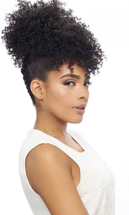 Harlem125 Synthetic Hair Drawstring Ponytail Samba Bang Curly SB-100