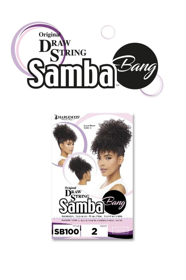 Harlem125 Synthetic Hair Drawstring Ponytail Samba Bang Curly SB-100